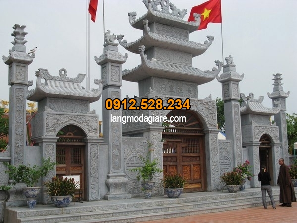 Mẫu cổng tam quan dành cho đình chùa