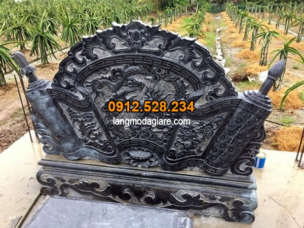Bình phong đá xanh đen đẹp tại Ninh Vân