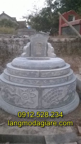 Mẫu mộ đá tròn kích thước hợp phong thủy