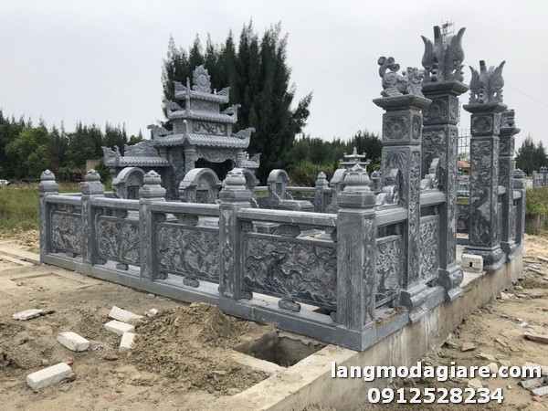 Mẫu lăng mộ đá xanh đen đẹp nhất Việt Nam tại Lâm Đồng