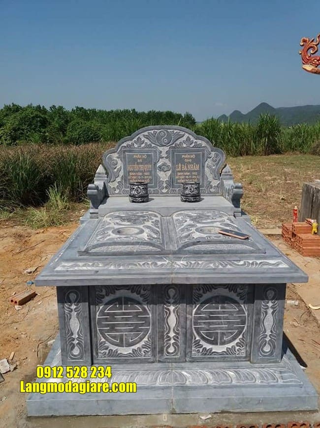 mẫu mộ đá đôi đẹp tại Khánh Hoà