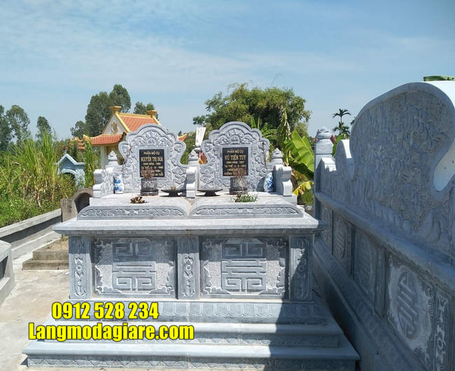 mẫu mộ đôi bằng đá đẹp tại Khánh Hoà