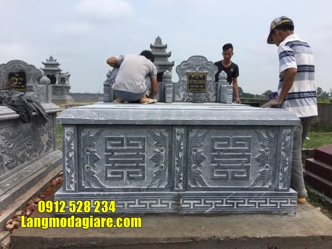 mộ đôi bằng đá tại Khánh Hoà đẹp