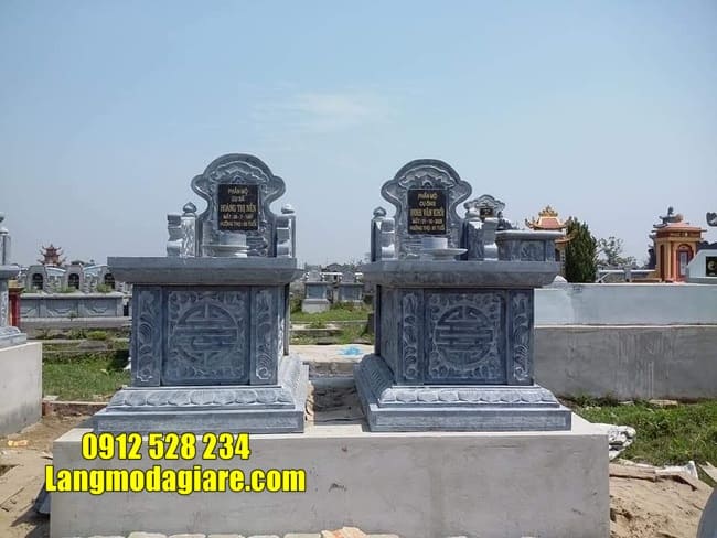 mộ đôi đá mỹ nghệ tại Khánh Hoà
