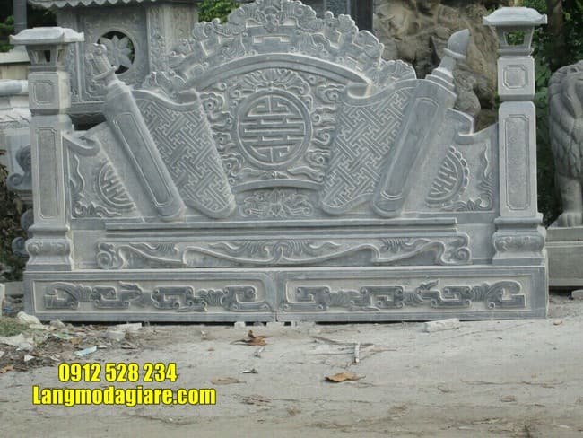 mẫu cuốn thư bằng đá tại Thái Bình