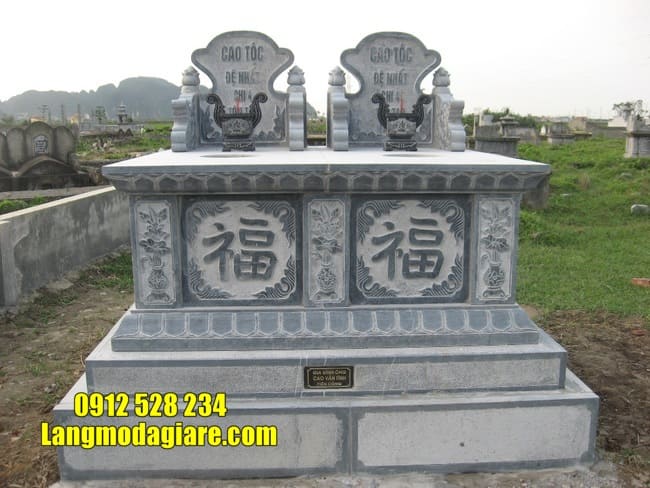 mộ đôi đá mỹ nghệ tại Lâm Đồng