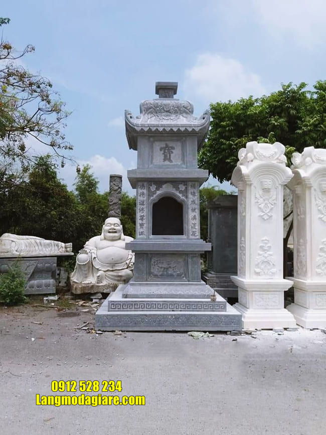 mẫu mộ đá hình tháp tại Phú Yên đẹp