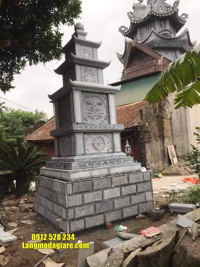 mẫu mộ tháp đá tại Bình Phước đẹp