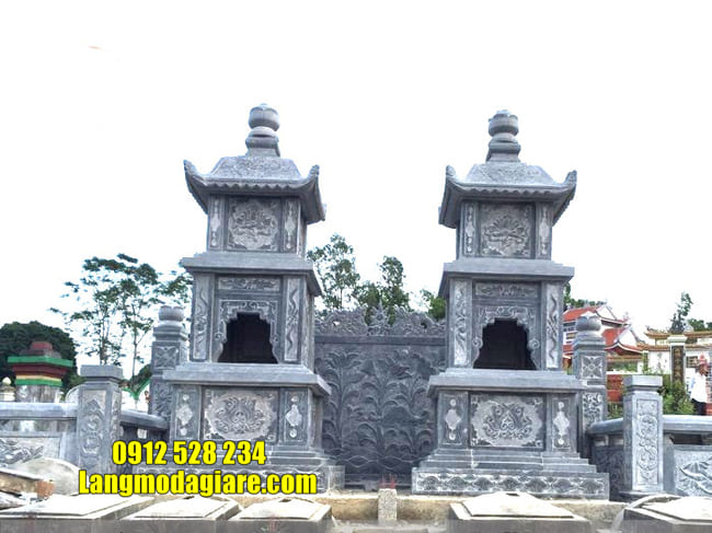 mẫu mộ tháp đá tại Bình Phước