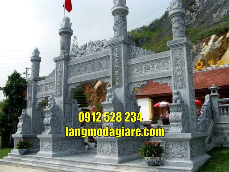 Kiểu cổng tam quan đẹp tại Hậu Giang cổng chùa bằng đá tại Hậu Giang