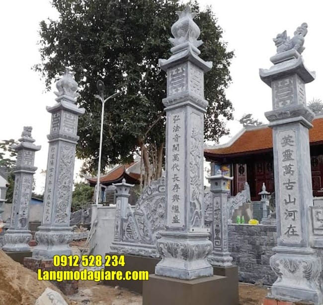 mẫu cổng đá nhà thờ họ tại Hưng Yên