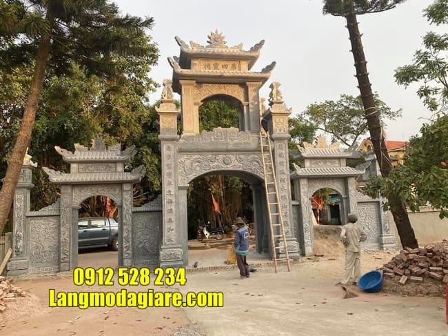 mẫu cổng tam quan đá đẹp nhất tại Vĩnh Phúc