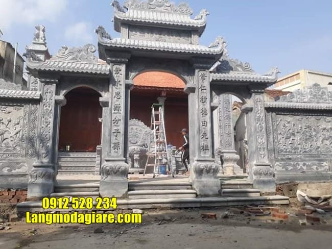 mẫu cổng tam quan đá đẹp tại Vĩnh Phúc