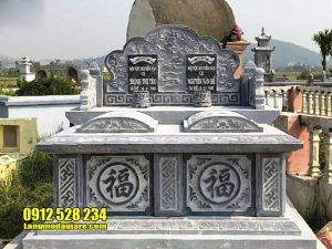 Mẫu mộ đôi bằng đá đẹp tại Cần Thơ, Vĩnh Long
