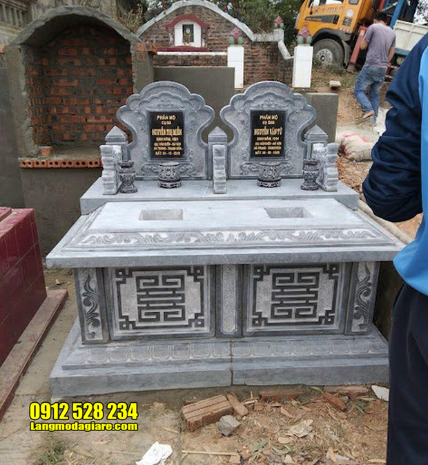 Mẫu mộ đôi bằng đá đẹp tại Vĩnh Long