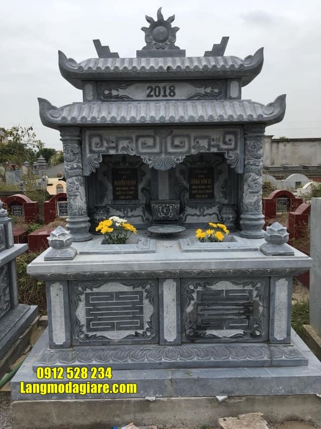 Mẫu mộ đôi đá đẹp tại An Giang