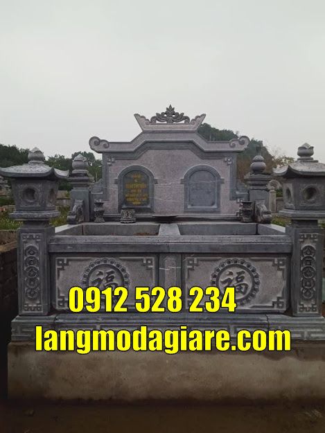 bán và lắp đặt mộ đôi hai mái bằng đá tại An Giang
