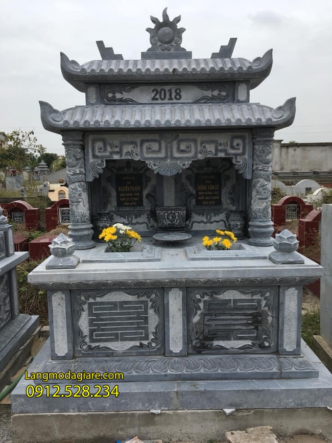 mộ đôi bằng đá đẹp tại Đồng Tháp