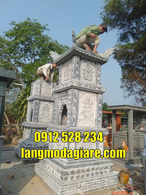 bán và lắp đặt mẫu tháp mộ để hài cốt bằng đá tại Gia Lai- Tháp chuông