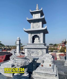 Lắp đặt mộ tháp bằng đá tại Hậu Giang, Kiên Giang, Bạc Liêu